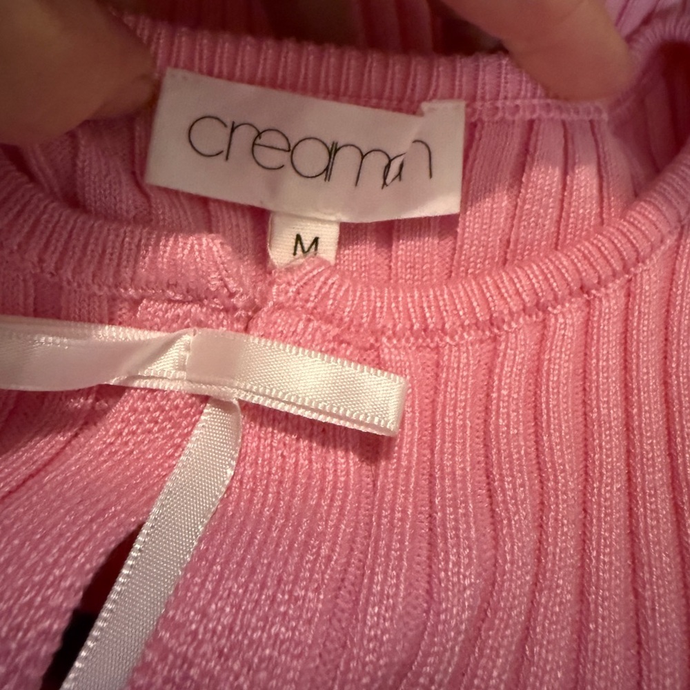 Coquette Pink Cardigan with Pink Bows Feminine Medium - Picture 2 of 5